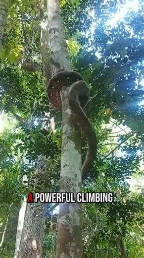 Python's tree climbing skills are insane #shorts #wildlife