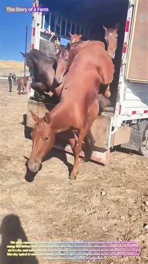 Freedom Unleashed: Watch Young Horses Burst from a Transport Trailer into Open Country! 🐴🚛