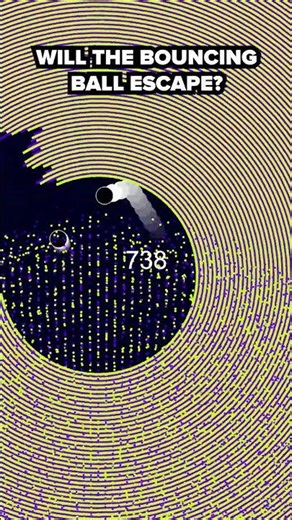 Can it escape? 🤔 #satisfyingvideo #physics #bouncingball