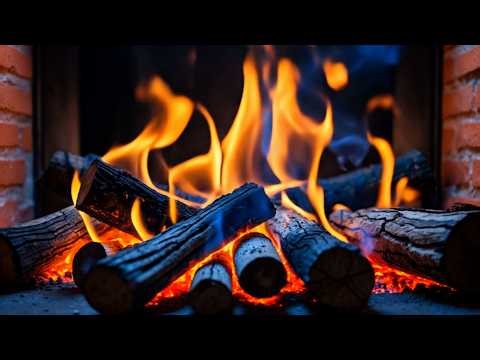 Warm Fireplace Ambience 4K | Relaxing Crackling Flames and Burning Logs