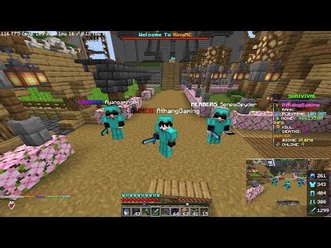 Making a Japanese Town In Our Public Minecraft Server King MC #Minecraft