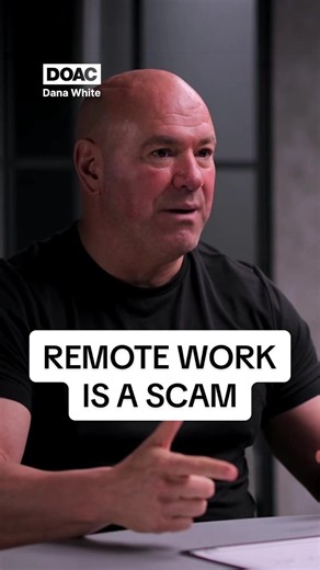 Working from home will fail? 👀 Dana White believes there’s something you can’t recreate remotely: being in a room together, bouncing around random ideas and building off each other in real time. For Dana, some of the best ideas happen when people are actually together.