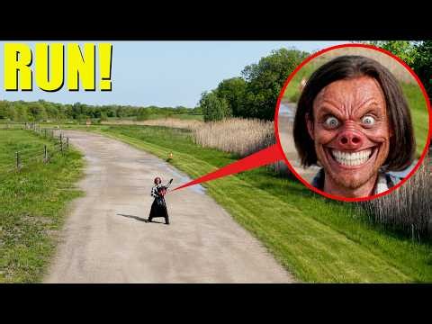 If you see the PIG MAN blocking the road, turn around fast!! (He’s VERY Dangerous)