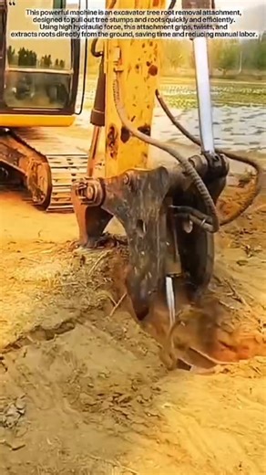 Powerful Excavator Tree Root Removal Machine in Action |#shorts #excavator