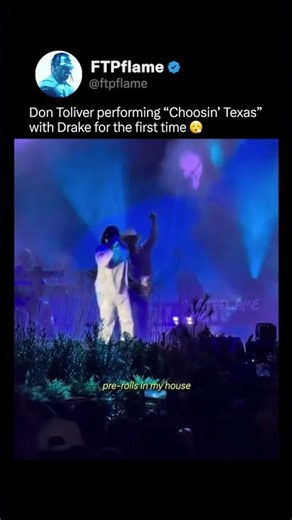 Don Toliver performs Drake's "Choosin' Texas" remix for the 1st time ever 😳