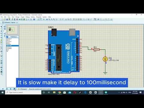 LED blinking using Arduino