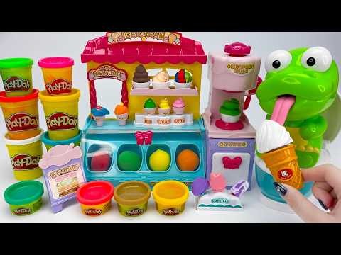 Satisfying Unboxing Crocodile Play Doh Ice Cream Shop 🍦 Heladería Play Doh y Helados Gigantes ASMR