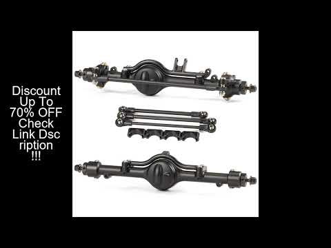 Ultra-Realistic 1/10 CNC Aluminum Straight Axle Set w/ Leaf Spring/Link Mount Kit for RC4WD Gelande
