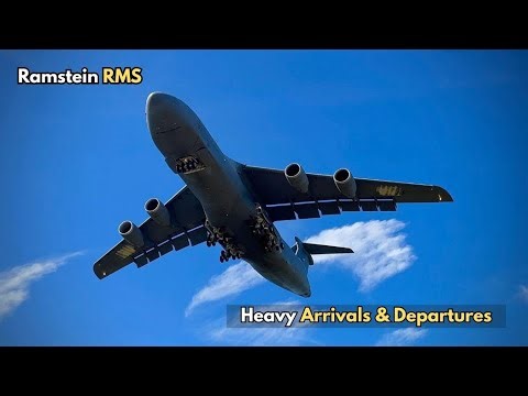 Ramstein Air Base Planespotting | Heavy Arrivals & Departures (C-5, C-17, B747)