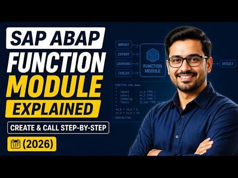 SAP ABAP Function Module Explained | Create & Call Function Module Step-by-Step (2026)
