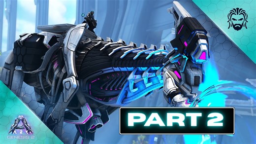 ARK Genesis Part 2 ultimate harvesting Stryder tame gameplay