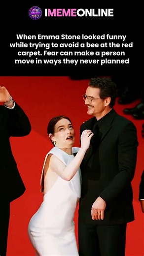 Emma Stone Forgot She Was on the Red Carpet After Seeing a Bee 😂 #emmastone
