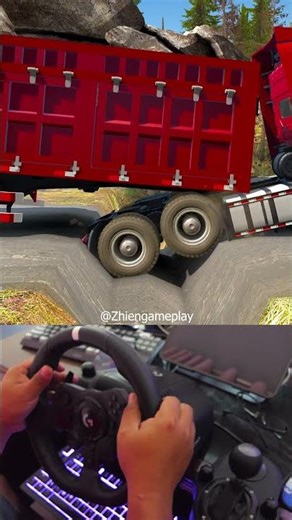 Spintires: MudRunner - SHACMAN DELONG X5000 rescuing a stuck truck in deep snow #606 #zhiengameplay