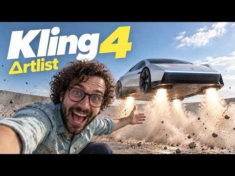 Kling 4.0 Is INSANE! I Made a Flying Tesla AI Movie | Artlist