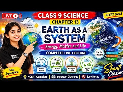 6. 🔴 LIVE: Class 9 Science Chapter 13 | Earth as a System: Energy, Matter & Life | CBSE NCERT