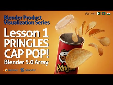 Lesson 1: Animate a Pringles Can Pop Blender 5 (New Array Animation) | Product Visualization Series