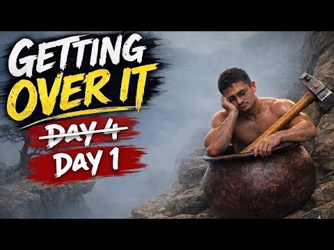 GETTING OVER IT Day 4 | No More Challenges #gettingoverit #gettingoveritspeedrun