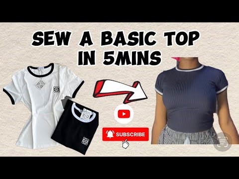 HOW TO CUT AND SEW A BASIC TOP FOR BEGINNERS | STEP-BY-STEP