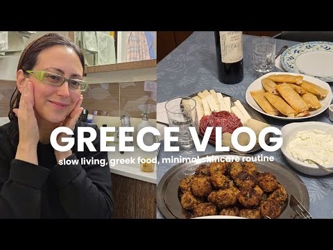 vlog | slow living in greece: soft day at home, minimalist outfits, cozy moments & skincare routine