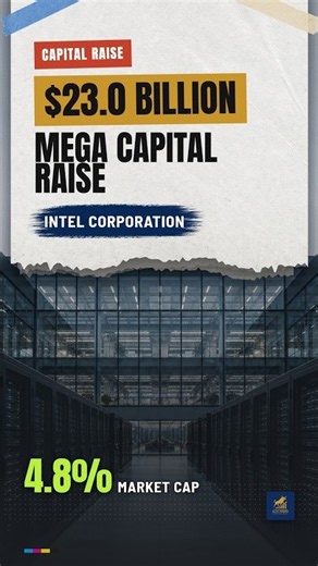 Intel Corporation (INTC) Raises $23.00B in Capital — Breaking News #Shorts