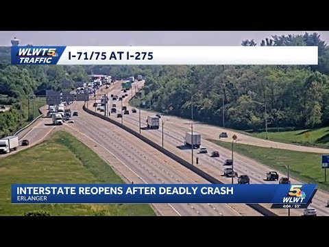 I-71/75 SB reopens after fatal crash involving pedestrian, semi