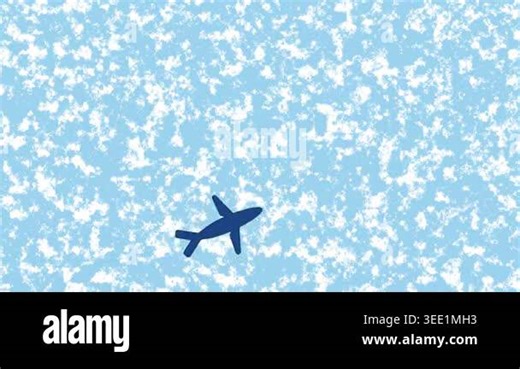 Aerial view airplane flight animation cloudscape blue sky contrail loop motion graphics high altitude. Animated airplane flight cloudscape aerial view blue sky contrail motion graphics travel journey Stock Video Footage - Alamy