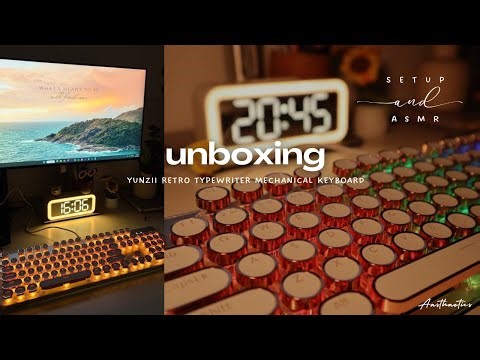 Aesthetic Mechanical keyboard unboxing ~ Yunzii QL108 Typewriter style Retro Keyboard | Aasthaetics