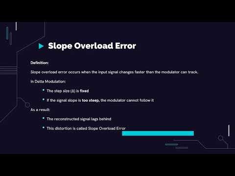 Slope Overload Error in Delta Modulation and its Solution using Adaptive Delta Modulation ADM ENG