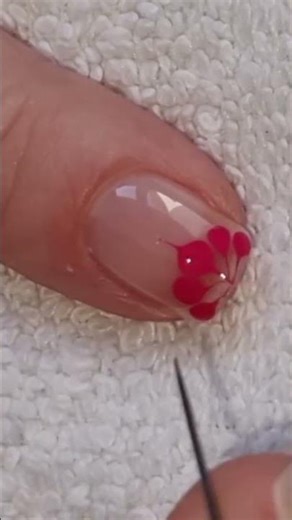 Feminine Pink Flower Nail Tip | Negative Space Nails | #naildesign