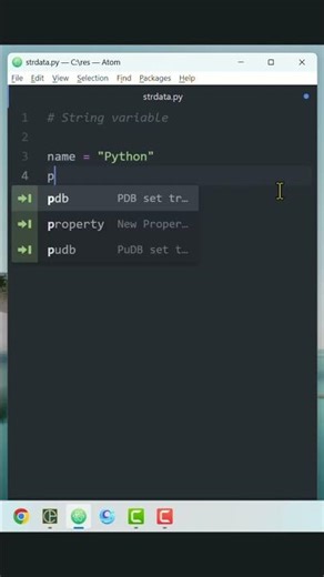 String variable use in python ‪@PythonGB‬ #coding #python #motivation #phpru15 #programming #code
