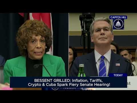 🚨BESSENT UNDER FIRE! Maxine Waters Confronts Treasury Secretary Over Economy, Crypto & Cuba