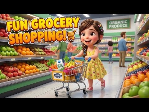 Healthy Food Shopping with Sara 🍎🥦Fun Learning at the Supermarket! 🌈