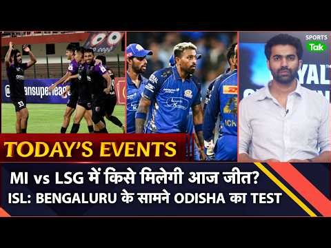Today's Sports Schedule: MI vs LSG IPL LIVE | Bengaluru vs Odisha ISL LIVE | Premier League Live