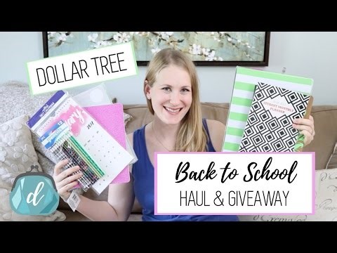 HUGE Dollar Tree Back to School Haul & Giveaway!