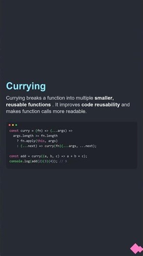 JavaScript Currying Tips #shorts #javascript