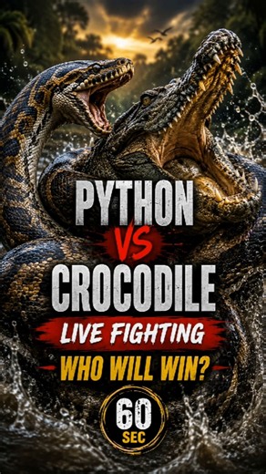 🐍 Python vs Crocodile — LIVE FIGHT! 🐊 | Who Will Win?
