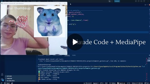 #python #mediapipe #opencv #datascience #opentowork | Luna Almanza