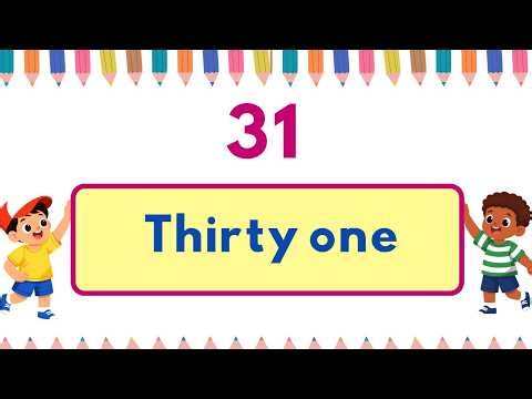Numbers 30-40 with Spelling | Number Names 20-30| Preschool Learning | Numbers 30 to 40