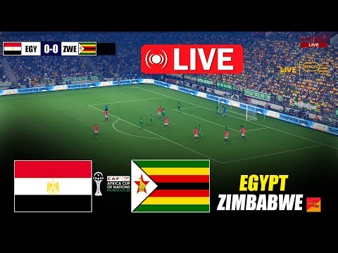🔴LIVE : EGYPT vs ZIMBABWE | CAF Africa Nations Cup 25/26 | Live Video Game Simulation PES 21