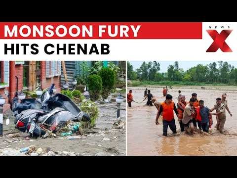 Jammu Kashmir Flood Alert: Chenab River Swells After Heavy Rain And Dam Water Release | NewsX
