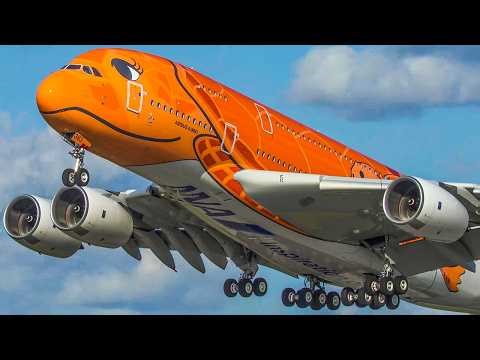 120 MINUTES PURE AVIATION - AIRBUS A380, Boeing 747, HEAVY PLANES only (4K)