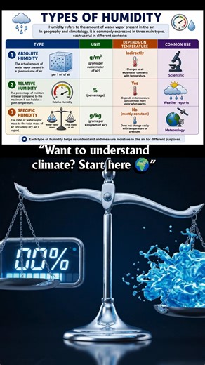 Stop Confusing These 3 Humidity Types ❌ #climate #physicalgeography #upsc #rpsc #exam