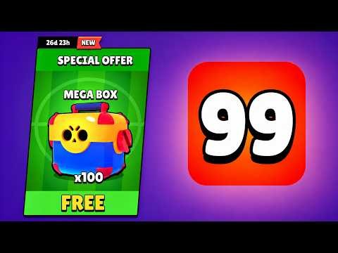 I GOT 100 MEGA BOXES FOR FREE… BUT BOX 99 CHANGED EVERYTHING! 😱📦 BRAWL STARS NEW UPDATE 🔥