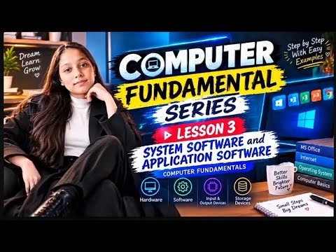 💻 COMPUTER FUNDAMENTALS SERIES | LESSON 3 System software & Application software#basic#zerotoadvance
