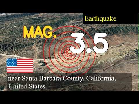 earthquake near Santa Barbara County, California, United States live updates today : 3.5 magnitude e