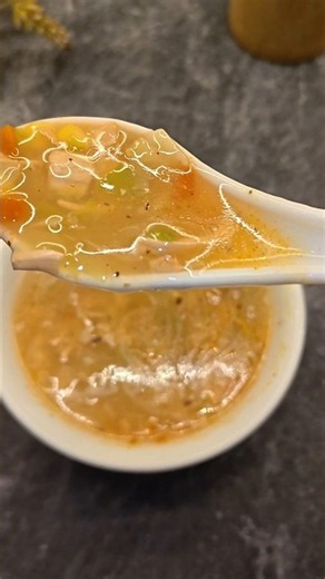 Chicken Corn soup 🍲🌽 Hot&Sour Soup Recipe #chickensoup #chicken #corn #vegetables #winterspecial