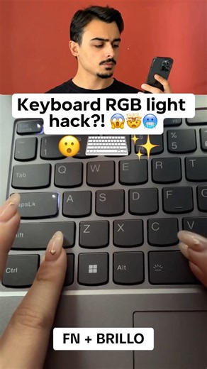 Secret Laptop Keyboard Light Hack! 😱⌨️✨ #shorts #lifehacks #experiment #keyboard #diy #rgb