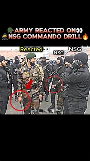 ARMY REACTED ON NSG COMMANDO DRILL🔥☠️🥷 #indianarmy #nsg #commando #training #army #power #drill