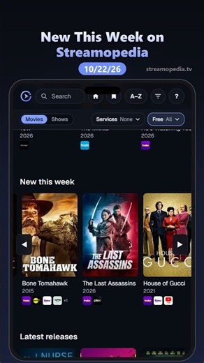 New Free Movies to Stream October 22, 2026