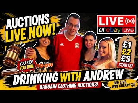Drinking With Andrew x eBay Live | £1, £2 & £3 Clothing Auctions LIVE!